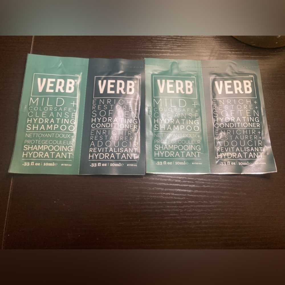 4/$25 Verb Mild colorsafe cleanse hydrating shamp & Enrich restore soften